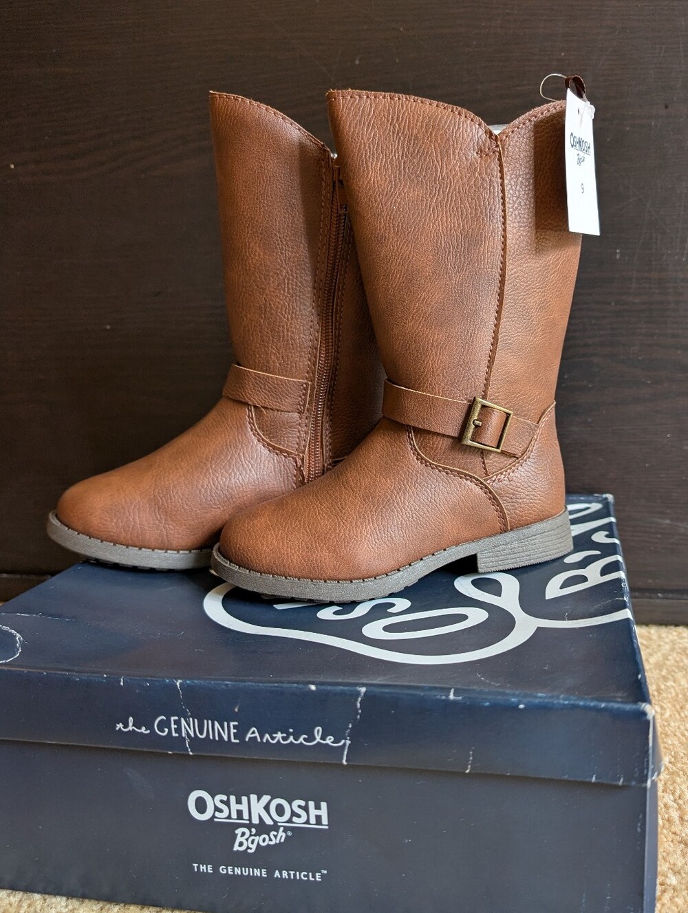 OshKosh B'gosh Brown Toddler Mid-Calf Riding Boots 9C